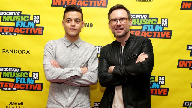 Rami Malek and Christian Slater