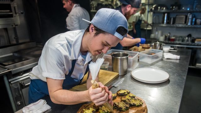 Chicon staff prepares food at a SouthBites private dinner with Jose Andres hosted by PRE - Photo by Merrick Ales