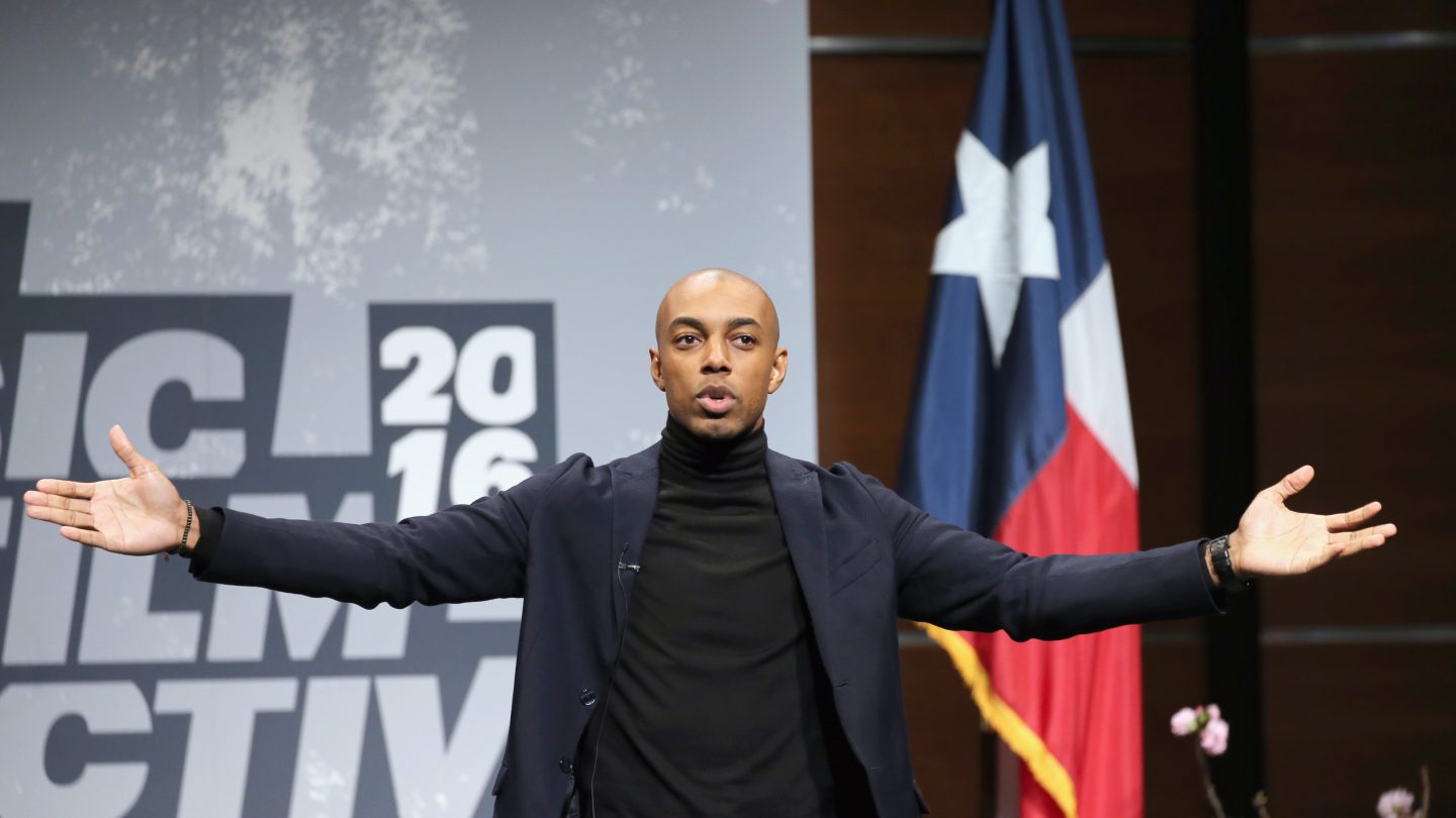 Co-Founder & CEO at MBAs Across America Casey Gerald speaks at the Opening Keynote during 2016 SXSW. Photo by Neilson Barnard/Getty Images.