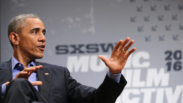 President of the United States Barack Obama speaks during the 2016 SXSW at Long Center on March 11, 2016 in Austin, Texas. (Photo by Neilson Barnard/Getty Images)