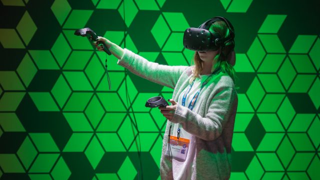 Virtual Reality demo at SXSW 2016. Photo by Michael Caufield.