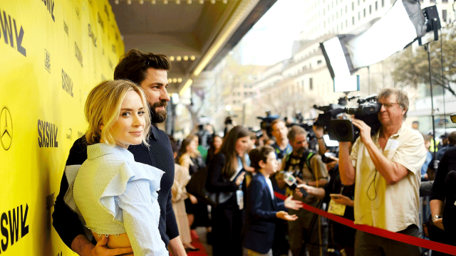 Emily Blunt and John Krasinski before the World Premiere of A Quiet Place, SXSW 2018’s Opening Night Film. Photo by Matt Winkelmeyer/Getty Images for SXSW Emily Blunt and John Krasinski before the World Premiere of A Quiet Place, SXSW 2018’s Opening Night Film. Photo by Matt Winkelmeyer/Getty Images for SXSW
