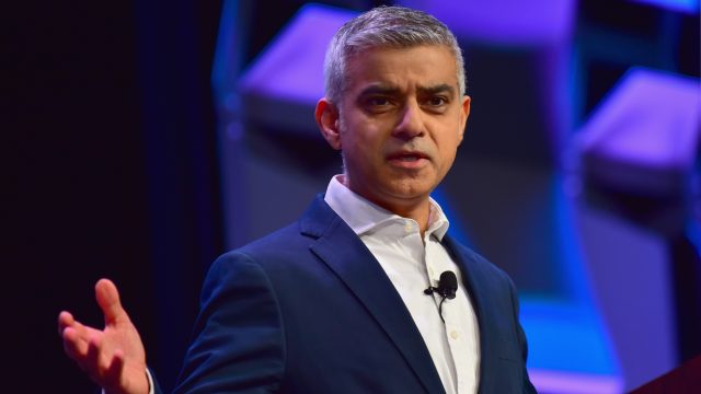 AUSTIN, TX - MARCH 12: Sadiq Khan, Mayor of London speaks onstage at the SXSW Convergence Keynote during SXSW at Stateside Theater on March 12, 2018 in Austin, Texas. (Photo by Jason Bollenbacher/Getty Images for SXSW)