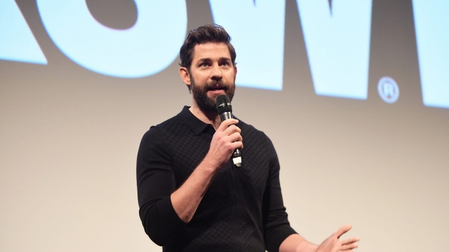 John Krasinski during the Q&A for A Quiet Place.