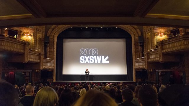 Photo from back of Paramount theatre, packed house - Photo by Tina Rataj