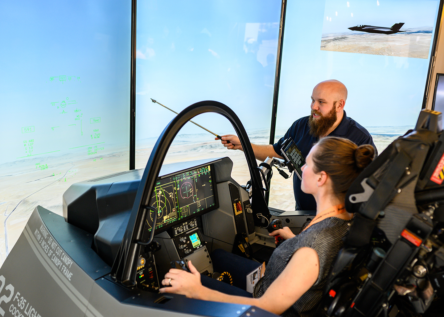 Fort Worth in Flight on Rainey offers participants a chance to experience lightning-fast speed in a F-35 cockpit demonstrator. Photo by Ann Alva Wieding