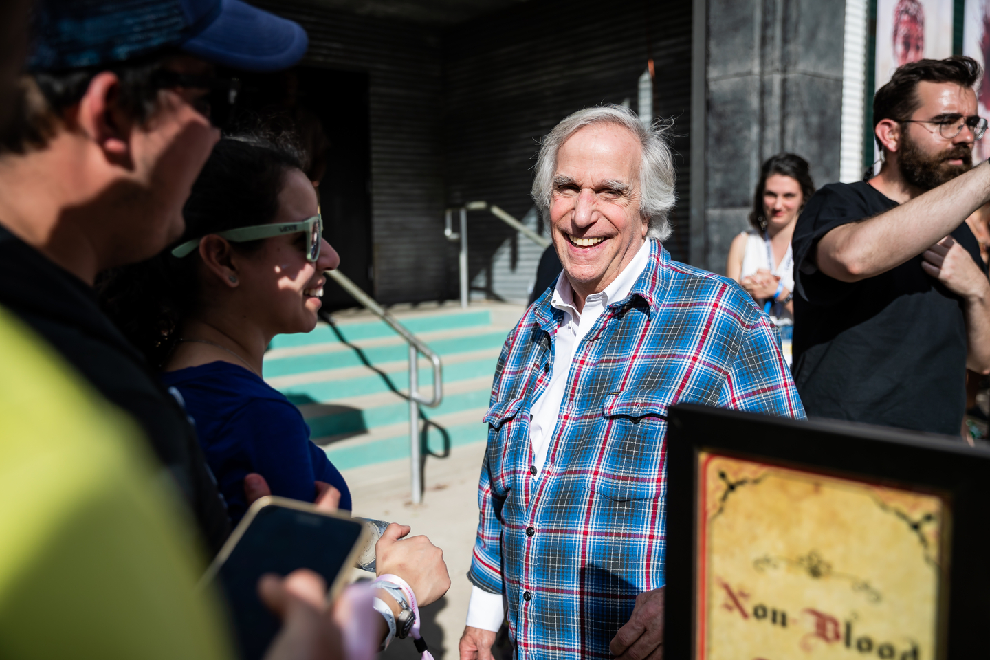 Henry Winkler outside HBO's Bleed For The Throne activation at Fair Market.