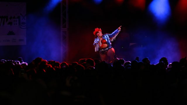 Lizzo performs onstage at Ticketmaster at Stubb's.