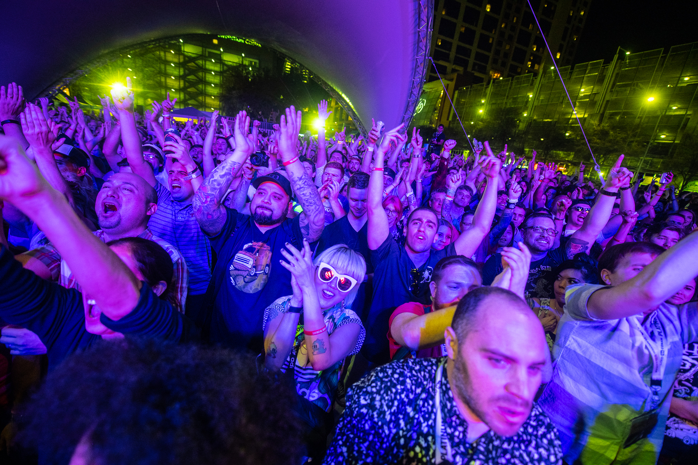 Tom Morello crowd at the ACLU100 Experience - Photo by Adam Kissick