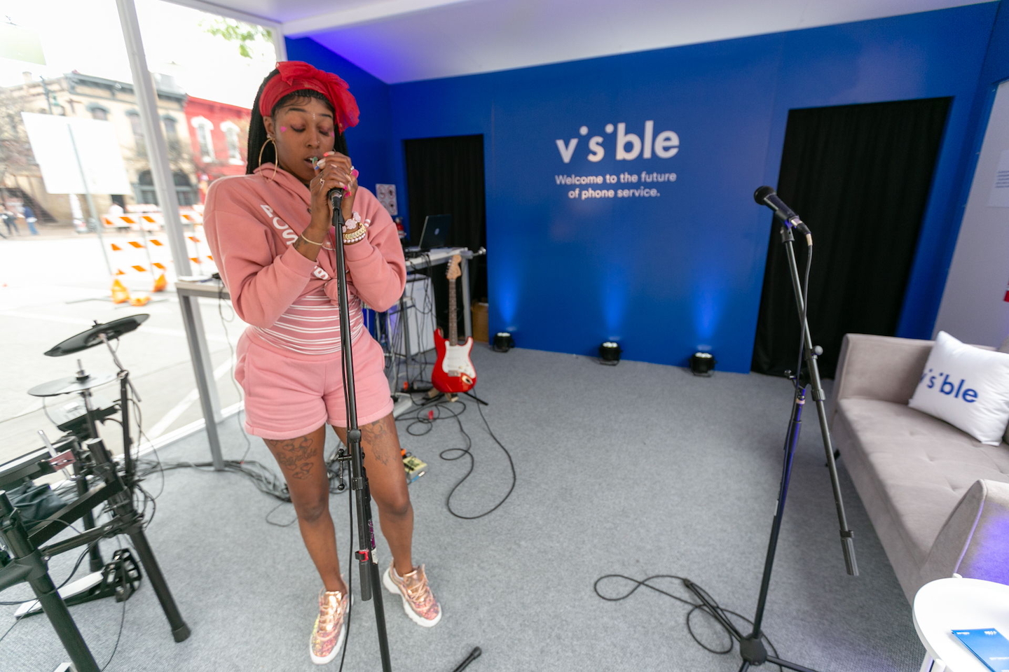 Located at 6th and San Jancito, the Visible Street Recording Studio allows attendees to recored their very own demo.