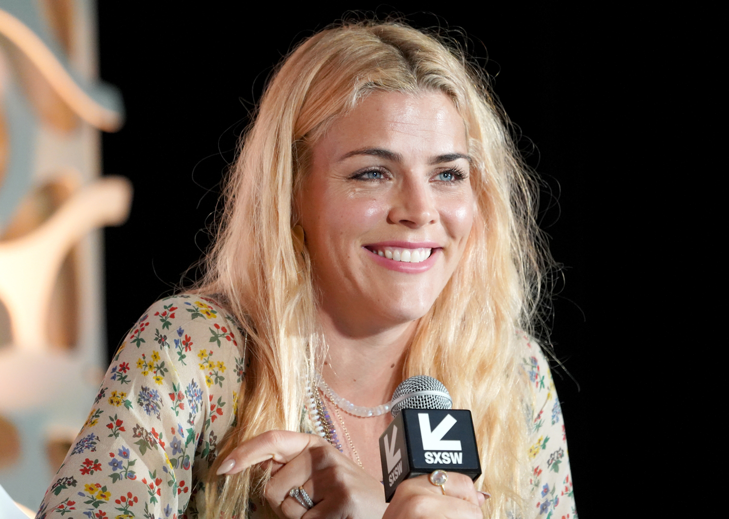 Busy Philipps speaks onstage with Hillary Kerr during a Featured Session. Photo by Amy E. Price/Getty Images for SXSW