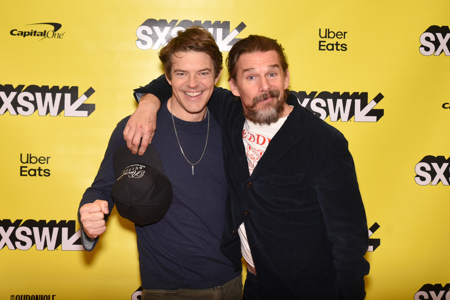 Jason Blum and Ethan Hawke attend their Featured Session. Photo by Dave Pedley/Getty Images for SXSW