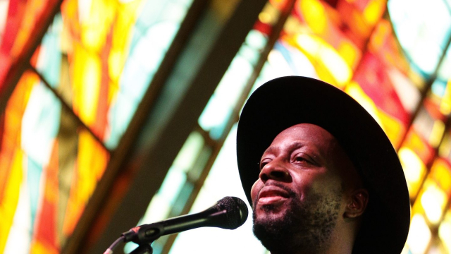 Wyclef Jean performs onstage at NPR Tiny Desk Concert at Central Presbyterian Church.