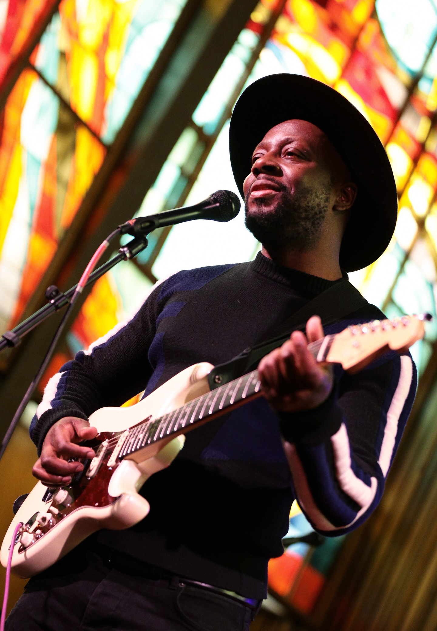 Wyclef Jean performs onstage at NPR Tiny Desk Concert at Central Presbyterian Church.