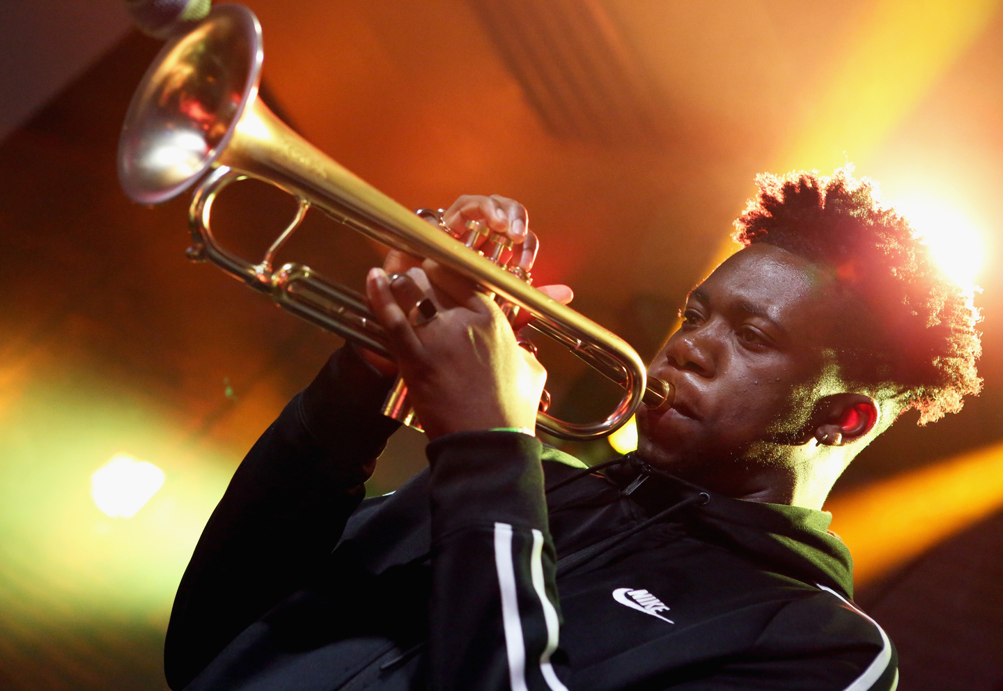 Ife Ogunjobi of Ezra Collective performs onstage at ATC at Latitude 30.