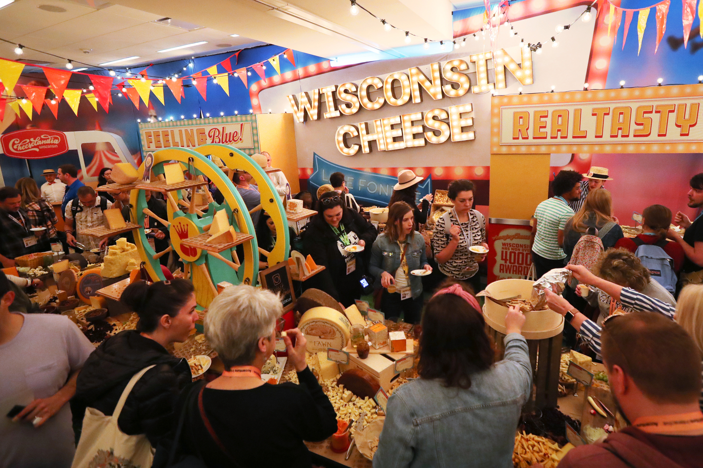 Festivalgoers seen at Cheeselandia at the JW Marriott.