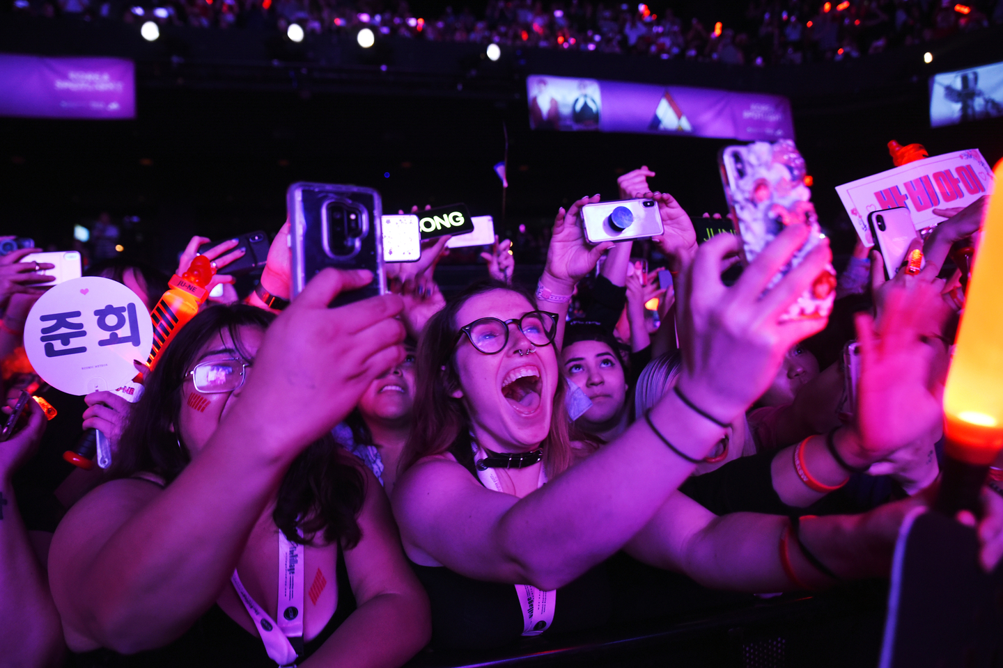 Festivalgoers watch Chungha perform at Austin City Limits Live at the Moody Theater.