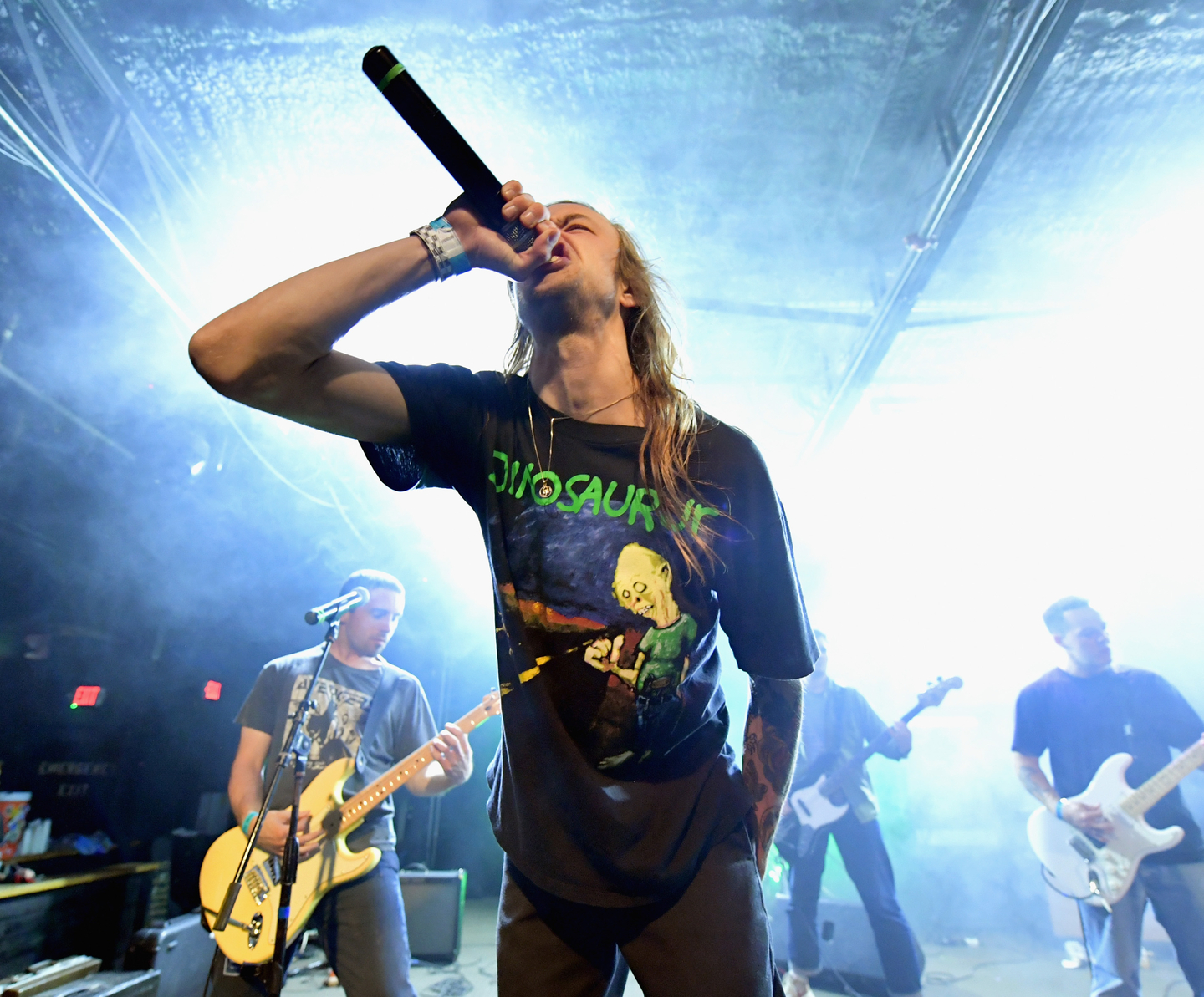 (L-R) Andrew Stark, Zak Quiram, Kyle Lamb, and Michael Quick of Candy perform onstage at Empire Garage, presented by LPR x Psycho Entertainment.