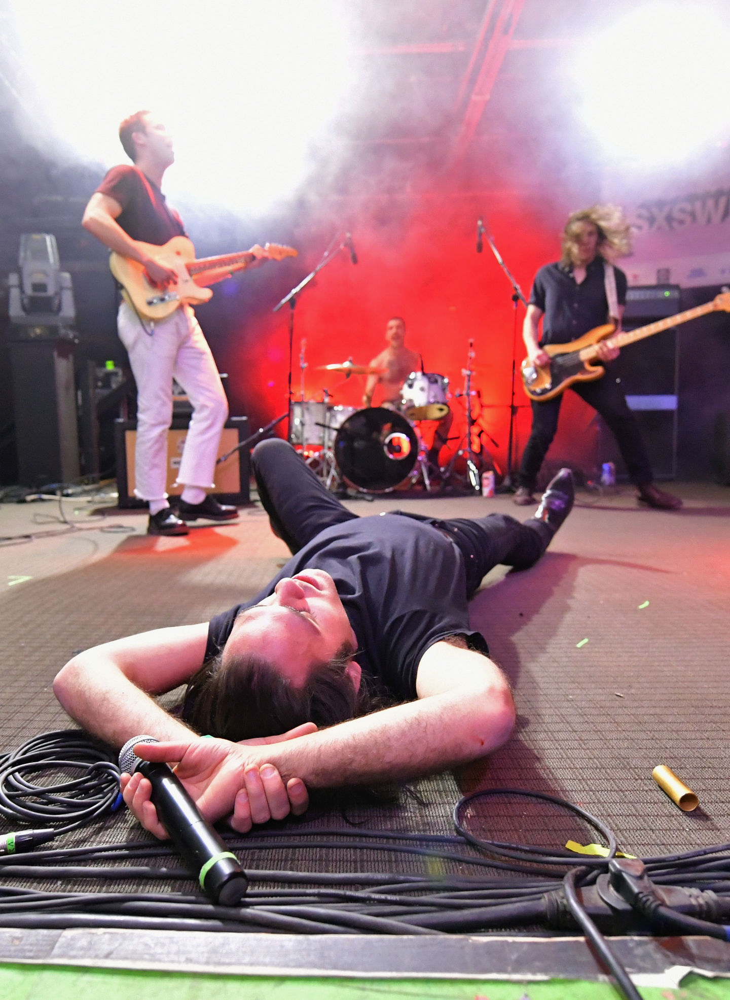 (L-R) Bryan Keller Jr., Reid Bateh, Blaze Bateh, and William Brookshire of Bambara perform onstage at Empire Garage, presented by LPR x Psycho Entertainment.