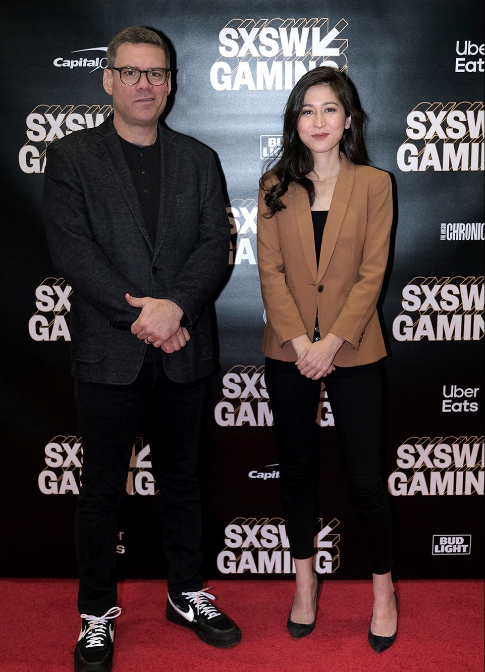 Nate Nanzer and Mina Kimes at The Evolution of the Overwatch League Featured Session. Photo by Hubert Vestil/Getty Images for SXSW