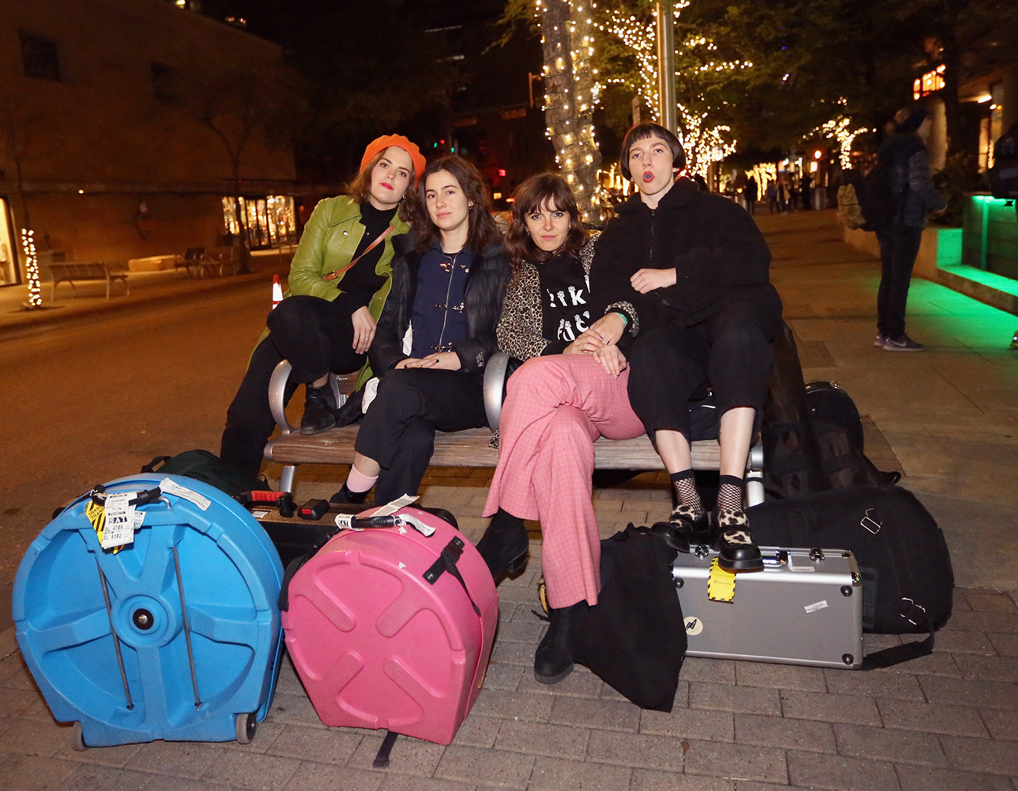 (L-R) Cecil Coleman, Georgia Wilkinson-Derums , Sophie Mccomish, and Annabel Blackman of Body Type outside 3TEN, presented by co-sign – Photo by Diego Donamaria/Getty Images for SXSW