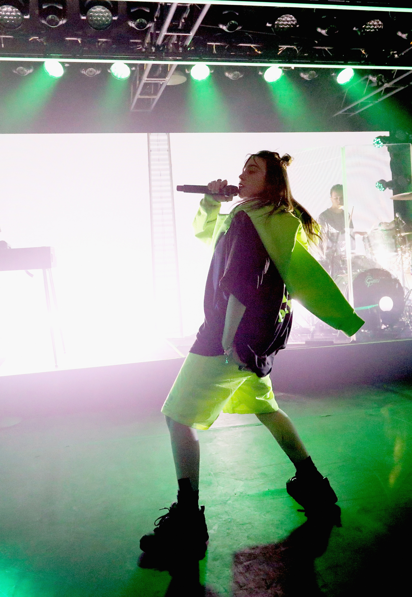 Billie Eilish performs onstage at the Uber Eats House at LZR.