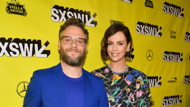 Seth Rogan and Charlize Theron attend the "Long Shot" Premiere - 2019 SXSW Conference and Festivals at Paramount Theatre on March 09, 2019 in Austin, Texas. (Photo by Matt Winkelmeyer/Getty Images for SXSW)