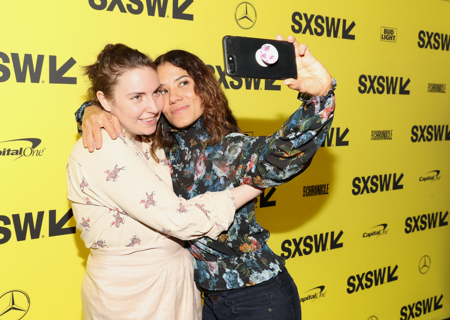 Lena Dunham and Soraya Selene at the Half the Picture Red Carpet. Photo by Hutton Supancic/Getty Images for SXSW