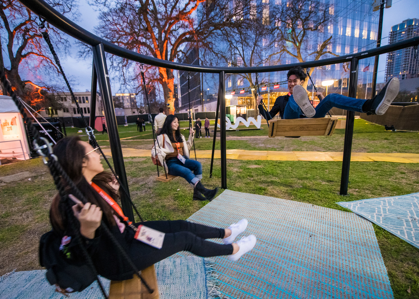 Swingsets and much more can be found at “Palm Park - presented by Mercedes-Benz & smart.” Palm Park has a variety of things to check out through Friday, March 15.