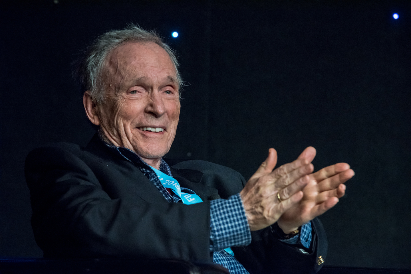 Dick Cavett at Cavett on Comedy with Dave Hill. Photo by Amanda Stronza