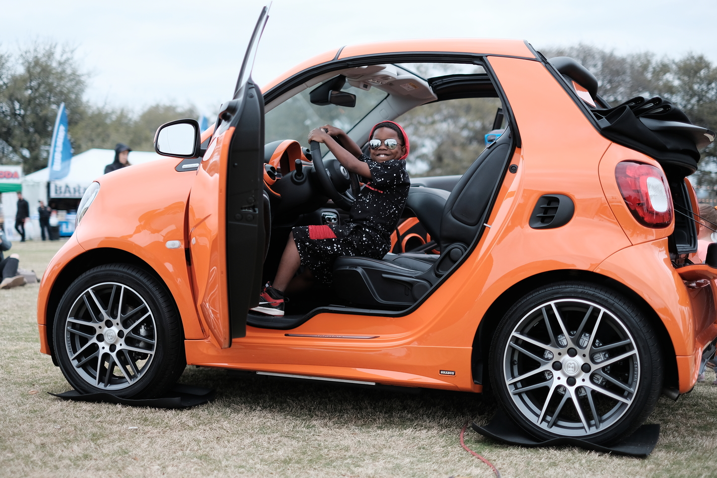 Palm Park was the place to check out the latest smart cars at SXSW. Photo by Geoff Duncan