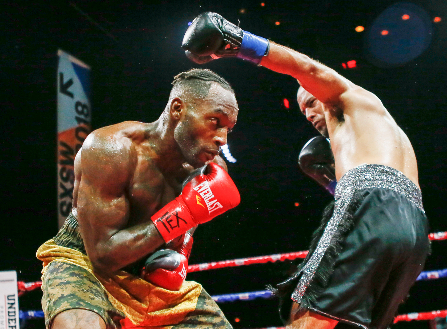 Reschard Hicks v. Adan Ahumada at SXSW SLUGFEST. Photo by Andy Nietupski