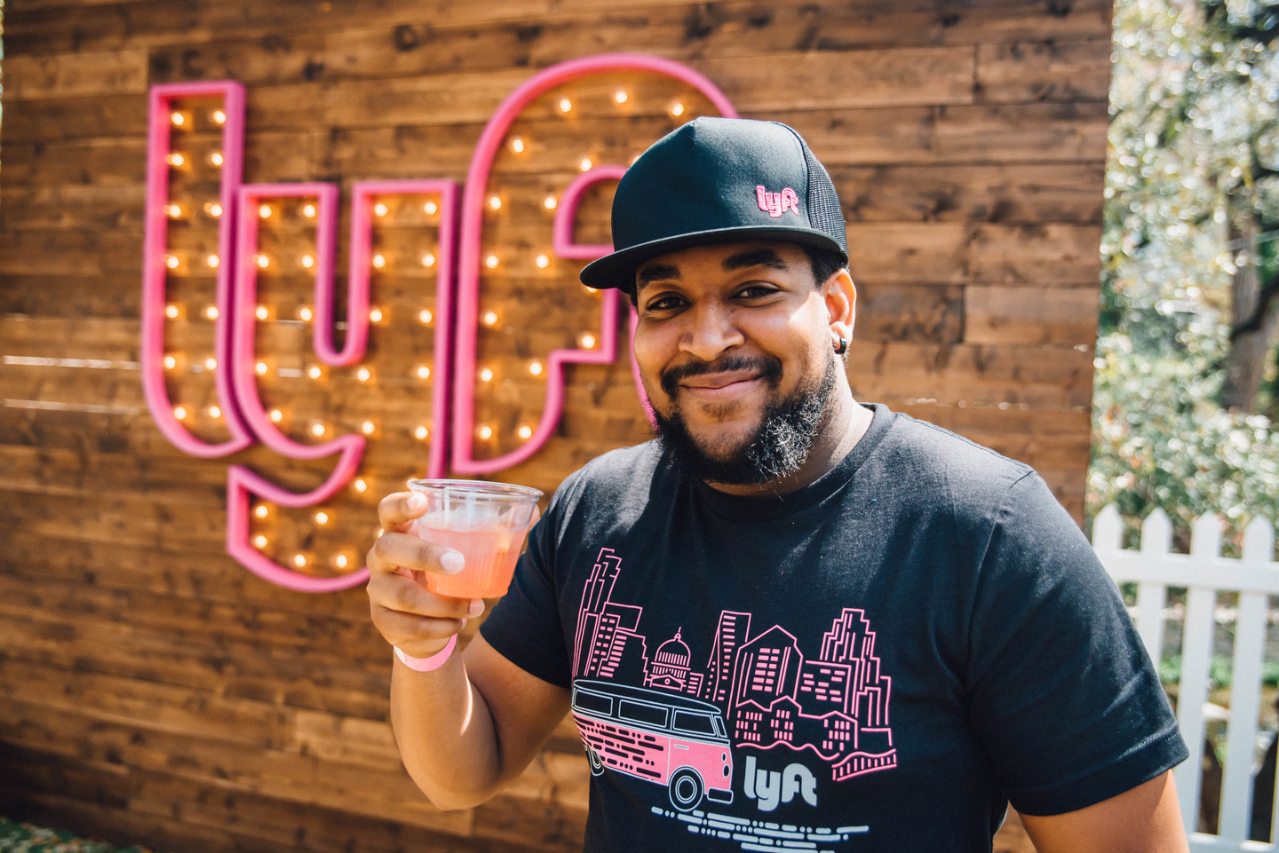 Attendee at Lyft House. Photo by Jordan Hefler