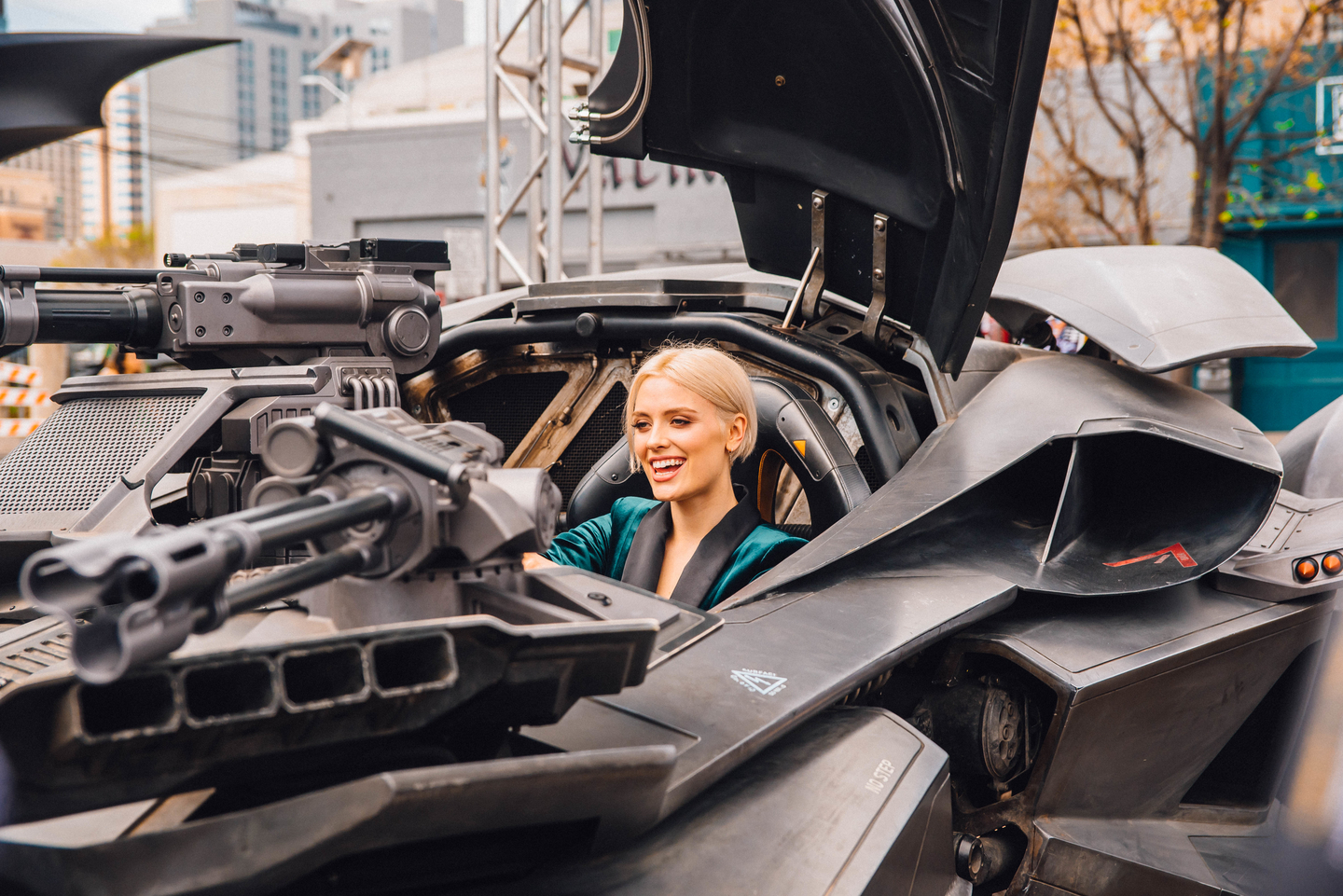 Wallis Day stopped by the DC Comics Pop Culture Experience, which is located at 717 Red River and runs through Sunday. Photo by Jordan Hefler