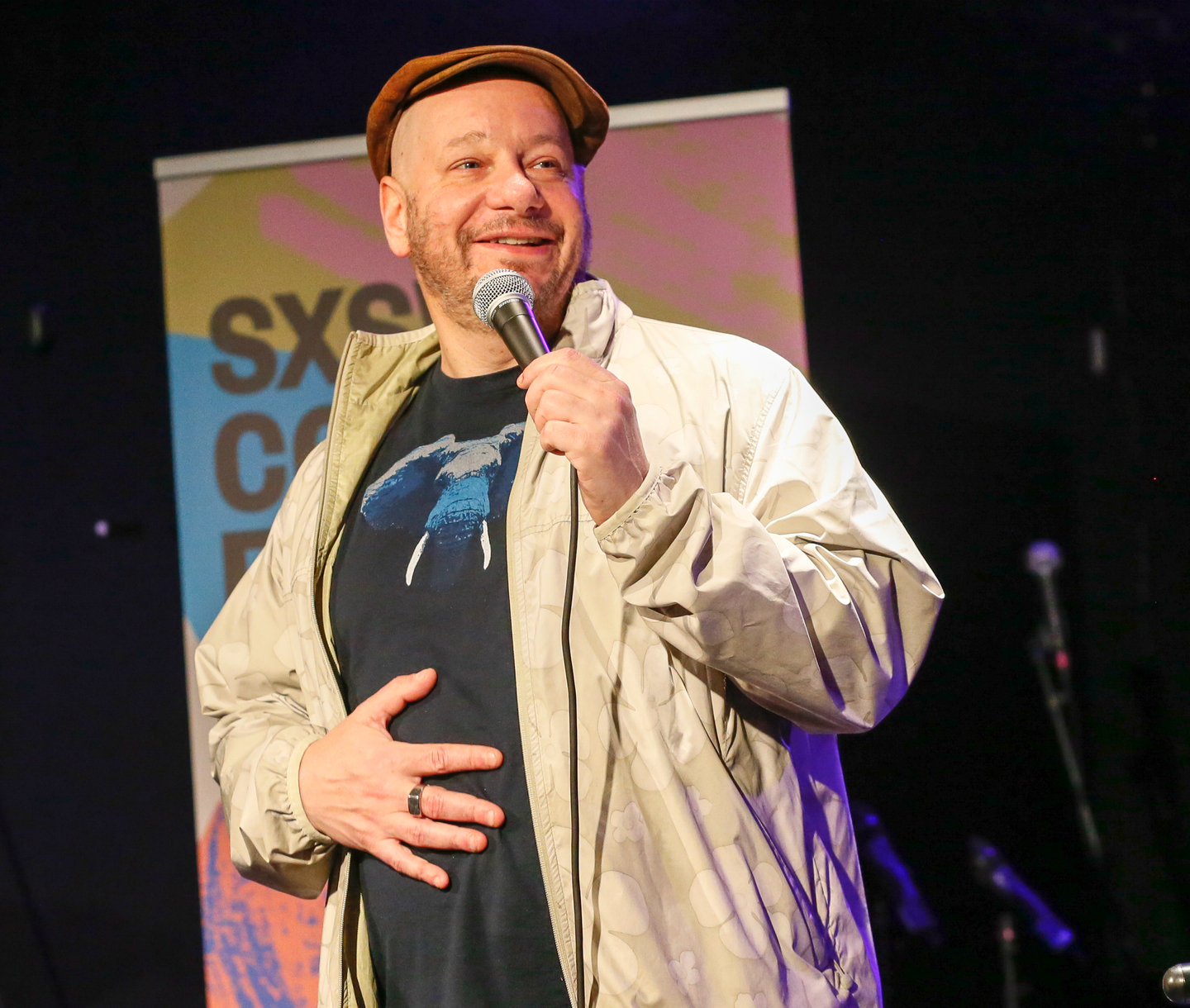 Jeff Ross performs at 100 People Watching Comedy. Photo by Andy Nietupski