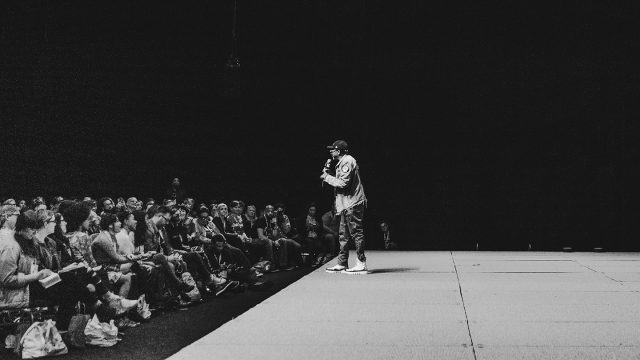 Spike Lee during “Spike Lee Master Class: She's Gotta Have It Episode 10” at the Vimeo Theater. Photo by Judy Won