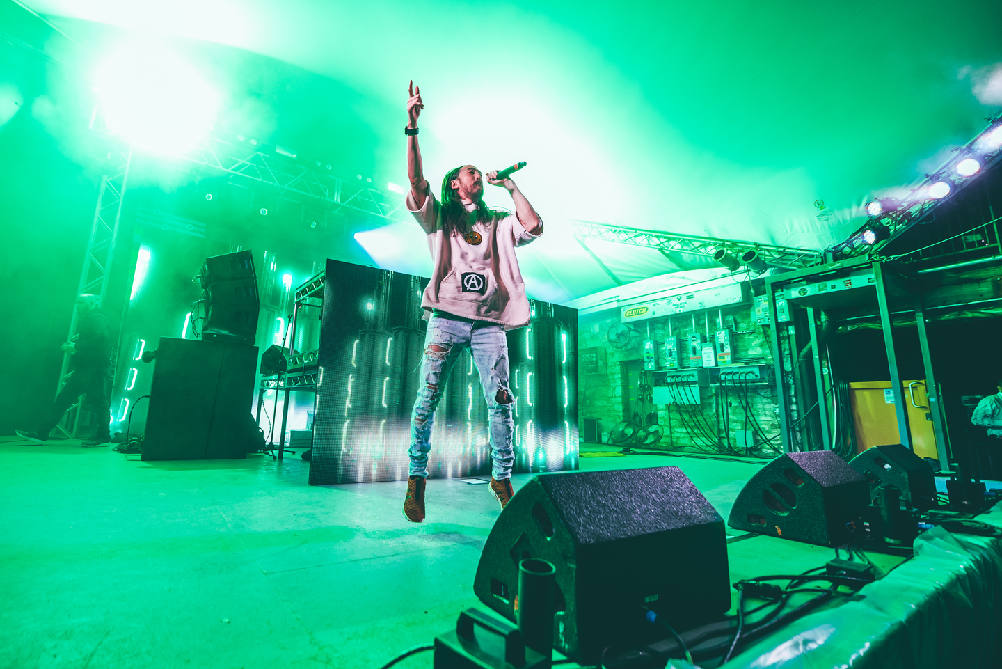 Steve Aoki headlined the Interactive Bash Presented by Media Temple.