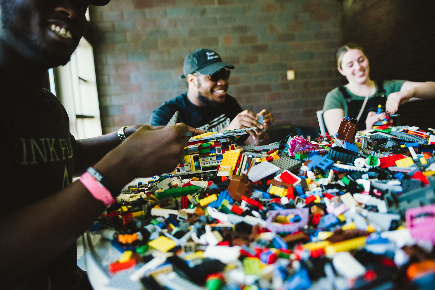 Lego table at the Austin Convention Center. Photo by Letitia Smith