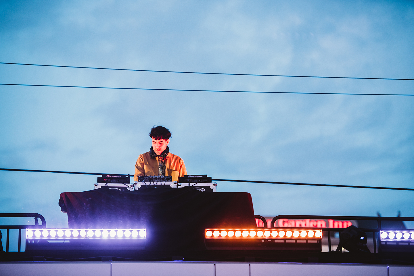 Neon Indian DJ set at Palm Park. Photo by Letitia Smith