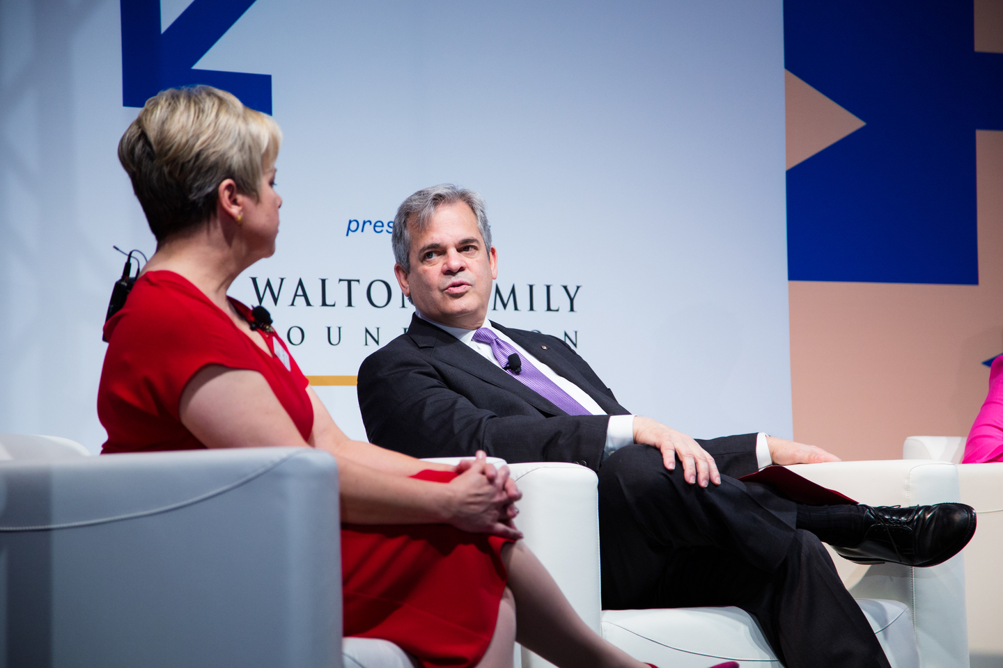 Del Valle ISD Superintendent Kelly Crooke and Austin Mayor Steve Adler at 