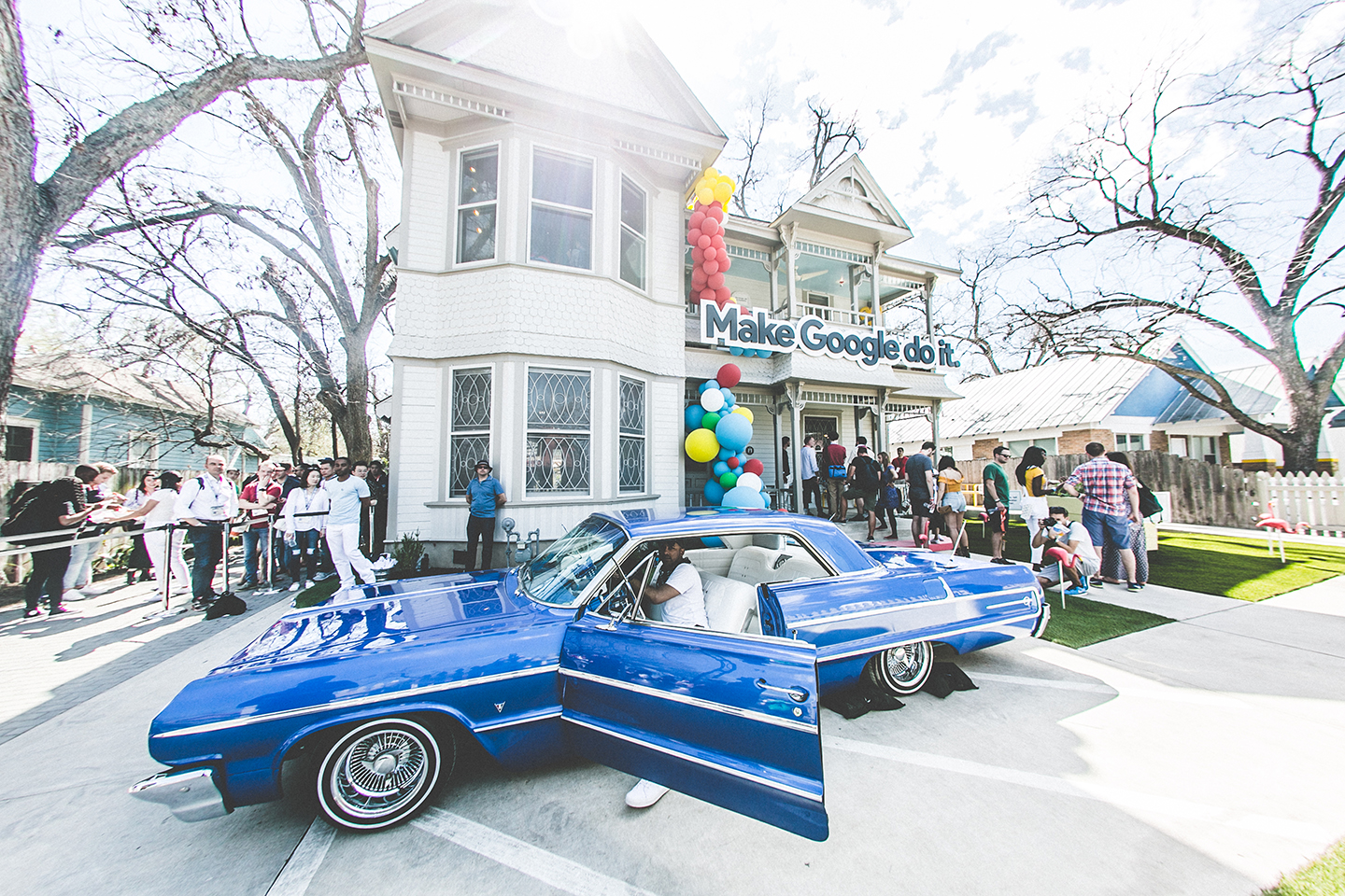 The Google Assistant Fun House on E. Cesar Chavez. Photo by Dylan Johnson