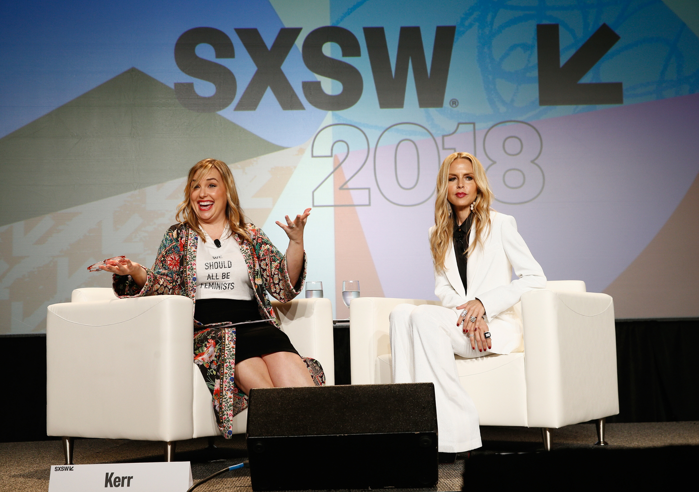 Hillary Kerr (L) and Rachel Zoe discussed the “Adaptability in Fashion's Changing Landscape,” part of the Style track.