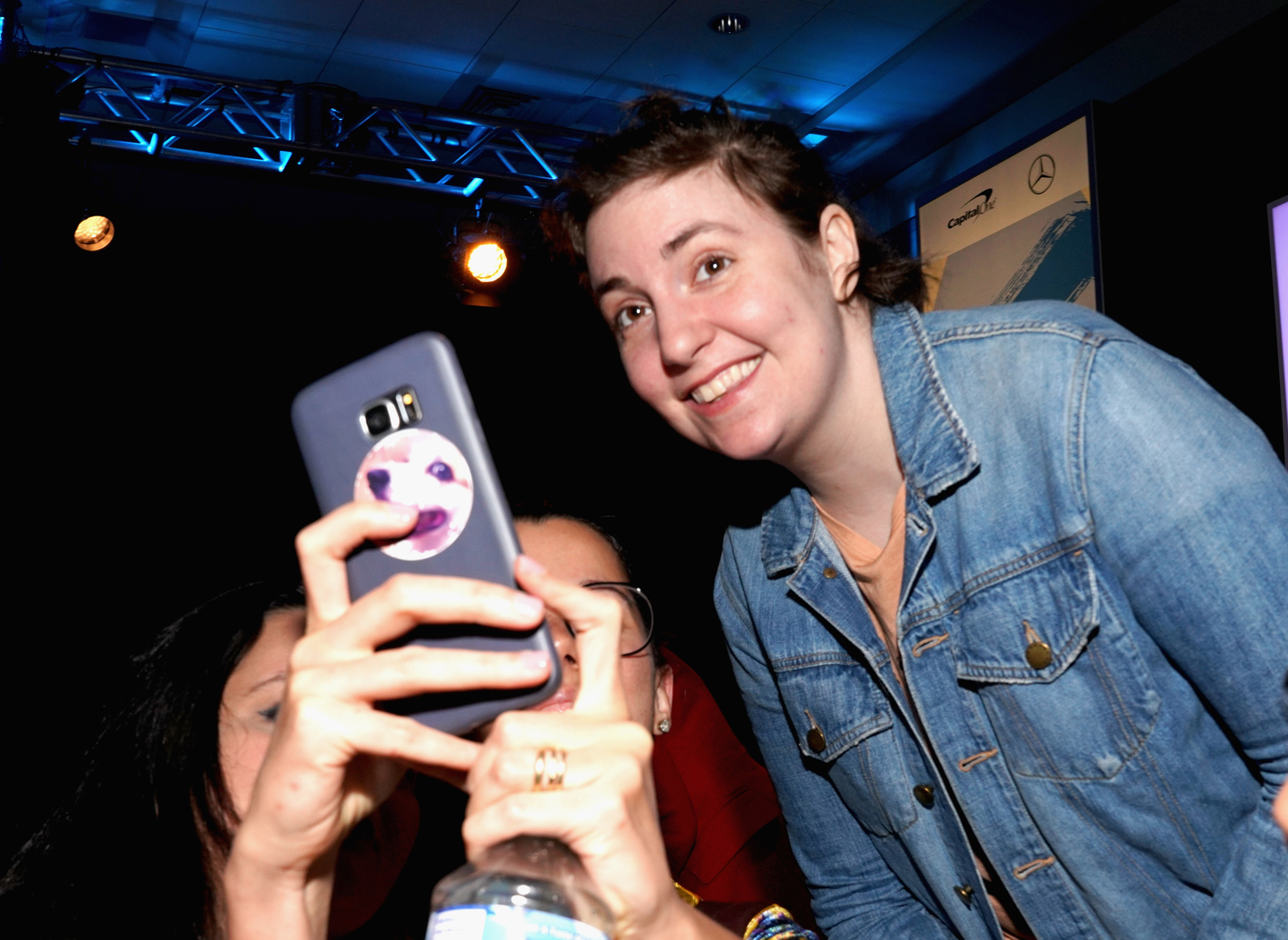 Lena Dunham takes a selfie with a fan at the “Authenticity and Media in 2018” session. Photo by Amy E. Price/Getty Images