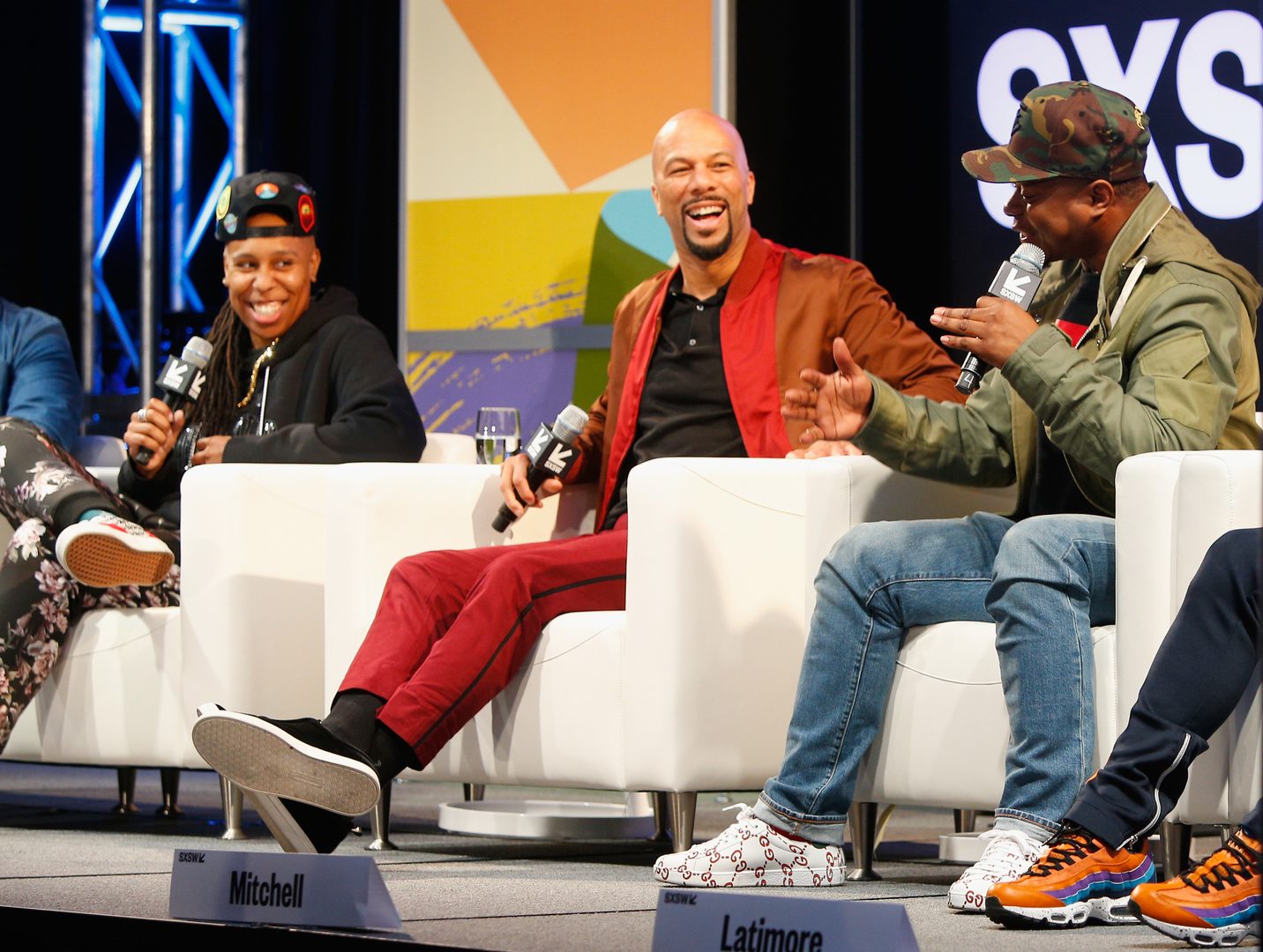Lena Waithe, Common and Jason Mitchell discussed The Chi during their Featured Session. Photo by Steve Rogers Photography/Getty Images for SXSW
