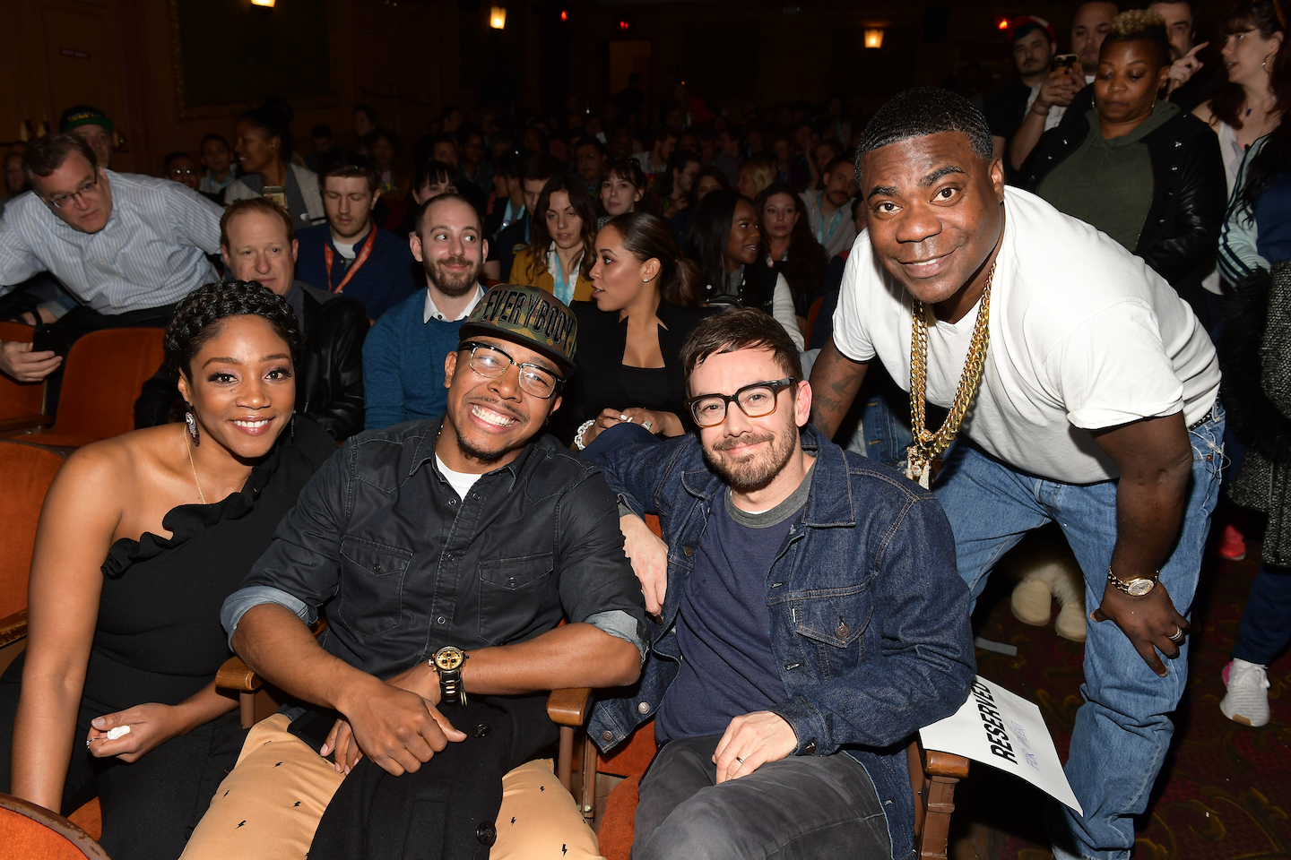 Tiffany Haddish, Allen Maldonado, Jorma Taccone, and Tracy Morgan attended the world premiere of The Last O.G. Photo by Matt Winkelmeyer/Getty Images for SXSW