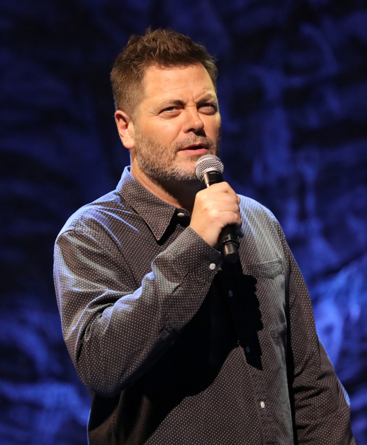 Nick Offerman onstage during “Audible Impact” a benefit for the Ally Coalition.