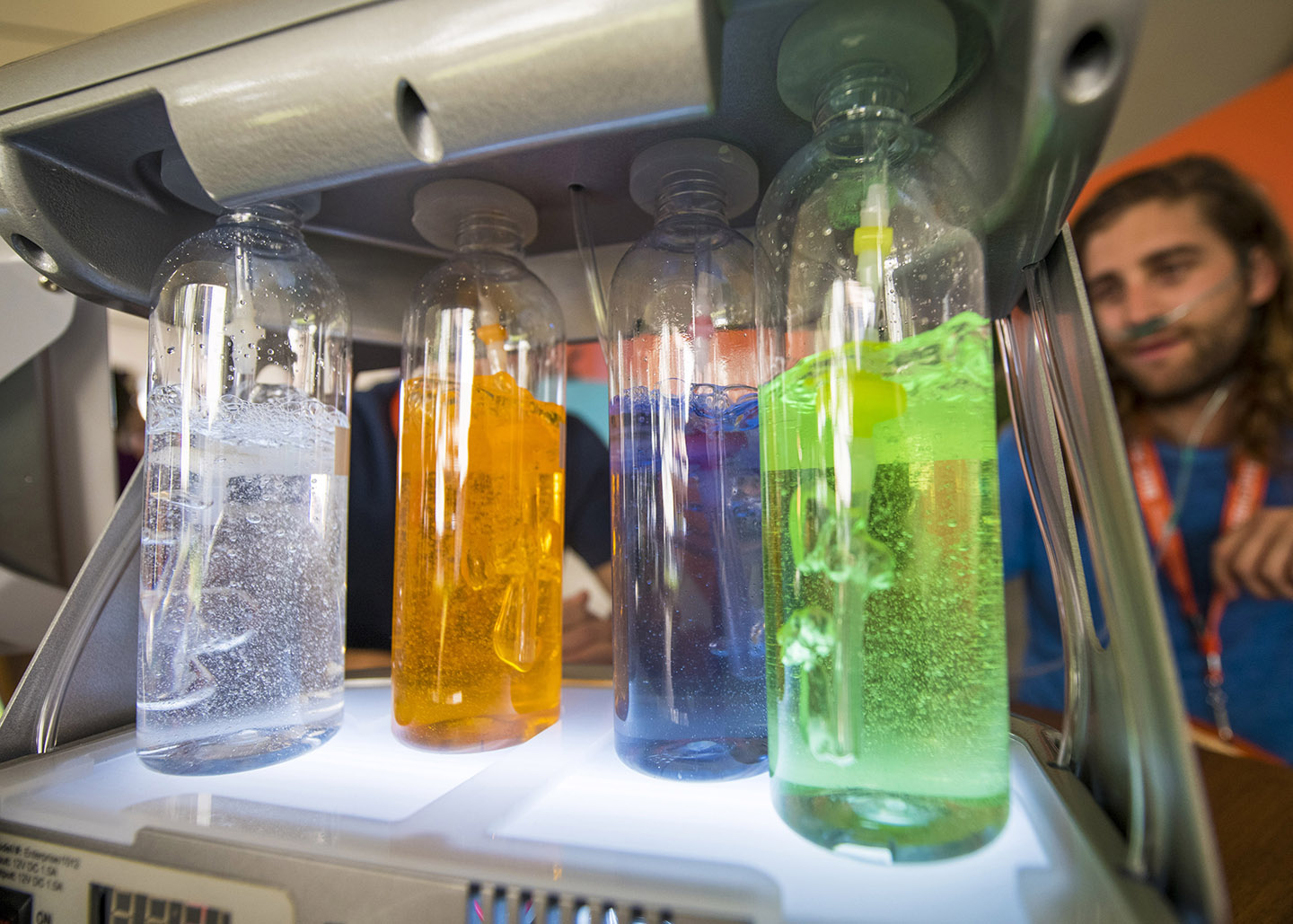 Oxygen bar at the Bulletproof360 Experience in Brush Square Park. Photo by David Brendan Hall