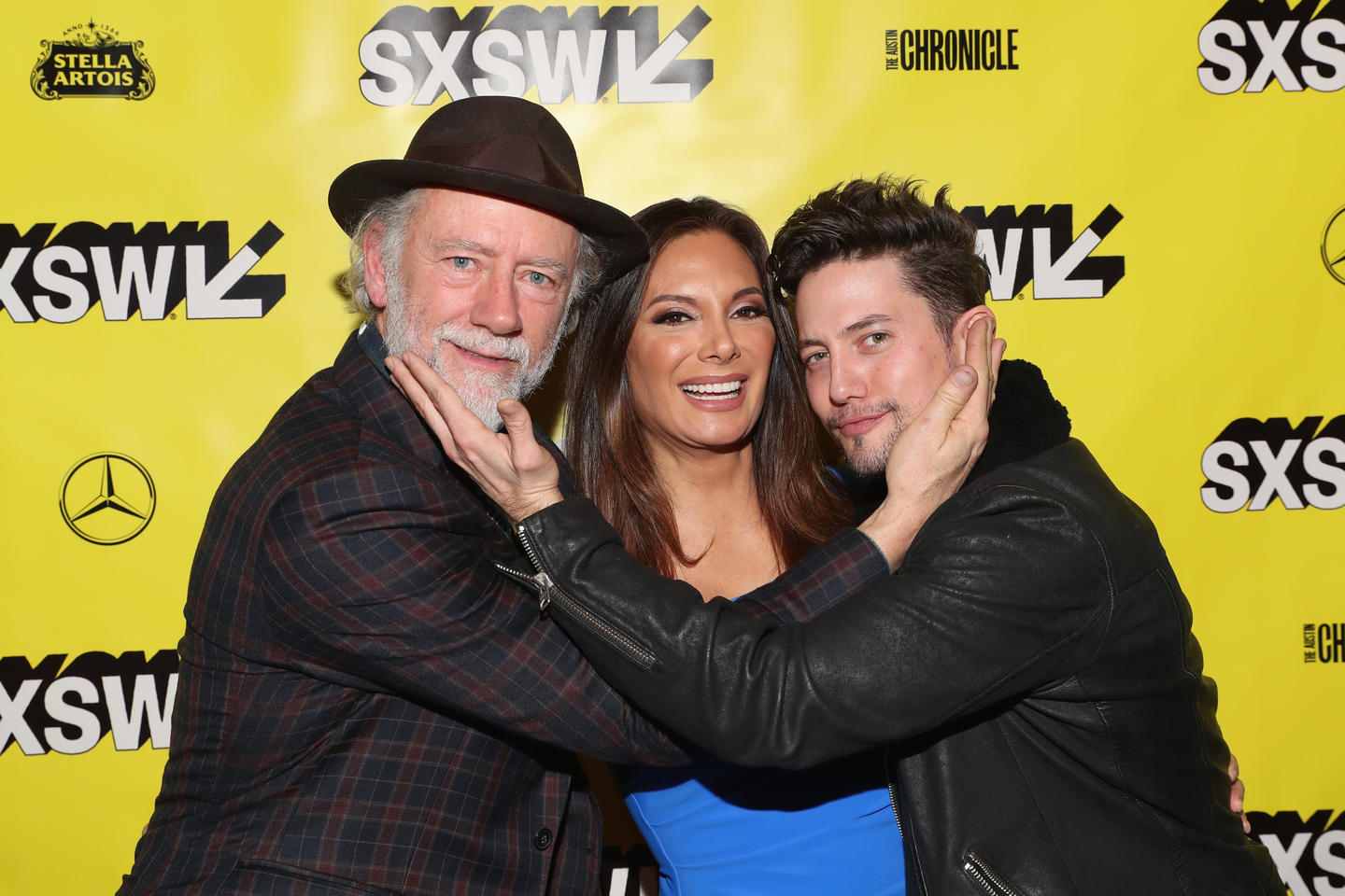 (L-R) Xander Berkeley, Alex Meneses, and Jackson Rathbone at The Wall of Mexico World Premiere – Photo by Hutton Supancic/Getty Images for SXSW