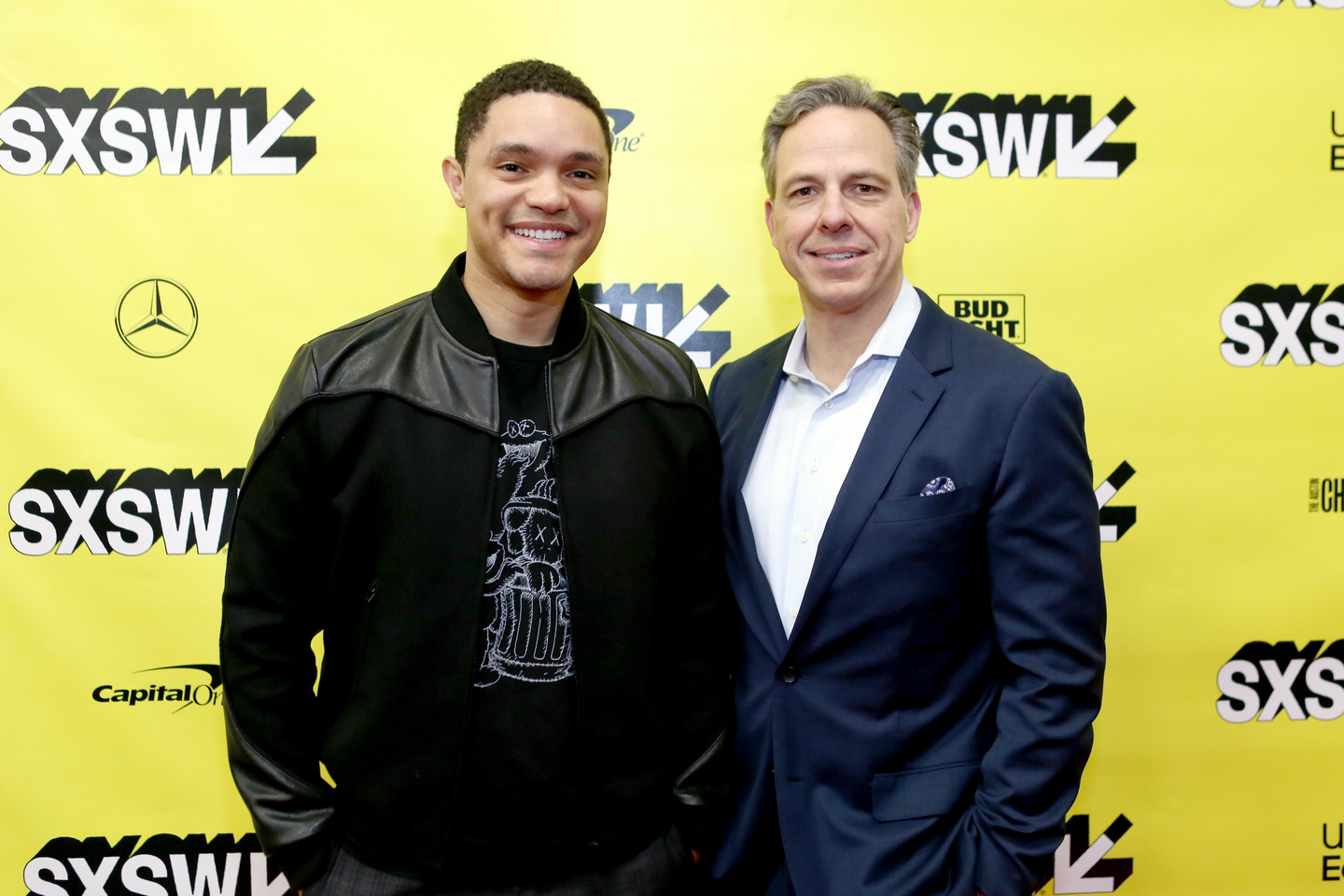 Trevor Noah and Jake Tapper at The Daily Show with Trevor Noah Featured Session – Photo by Travis P Ball/Getty Images for SXSW
