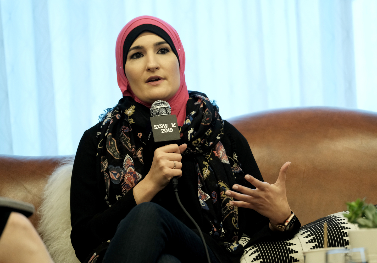 Linda Sarsour at the Mothers of the Resistance: Women Leading the Movement podcast – Photo by Rita Quinn/Getty Images for SXSW